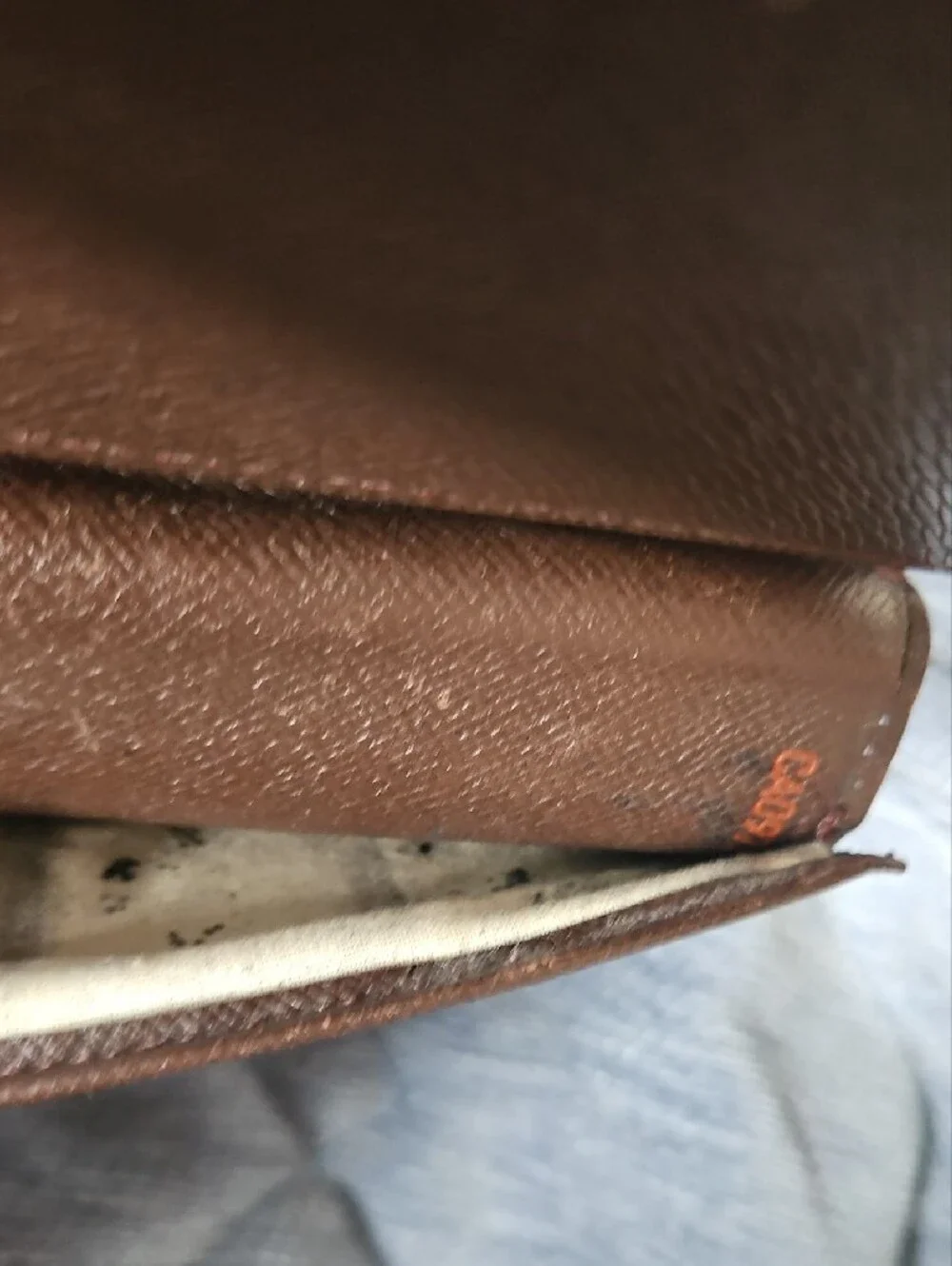 Louis Vuitton Damier Canvas Wallet in Brown